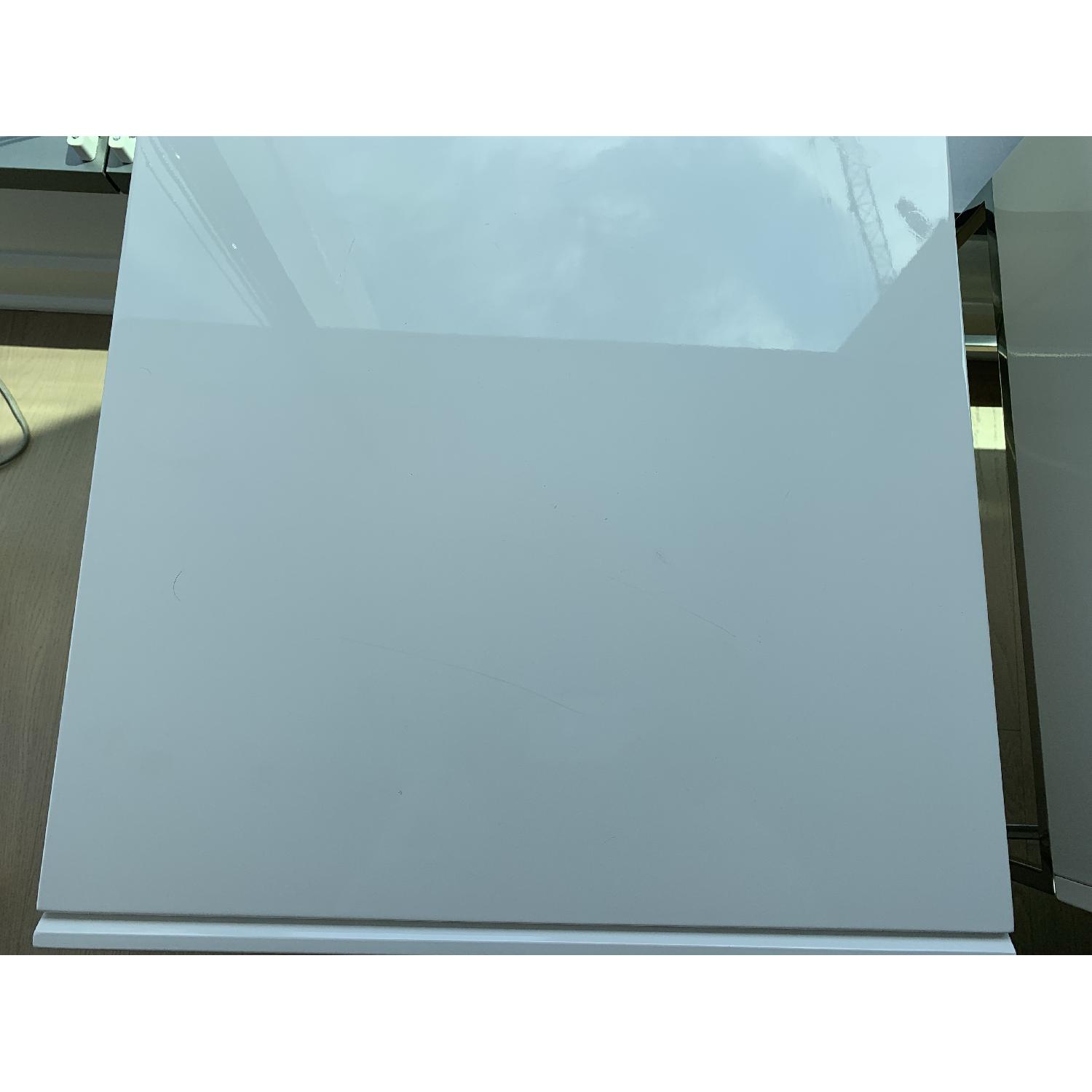 West Elm White Lacquer Storage Side Tables - image-3