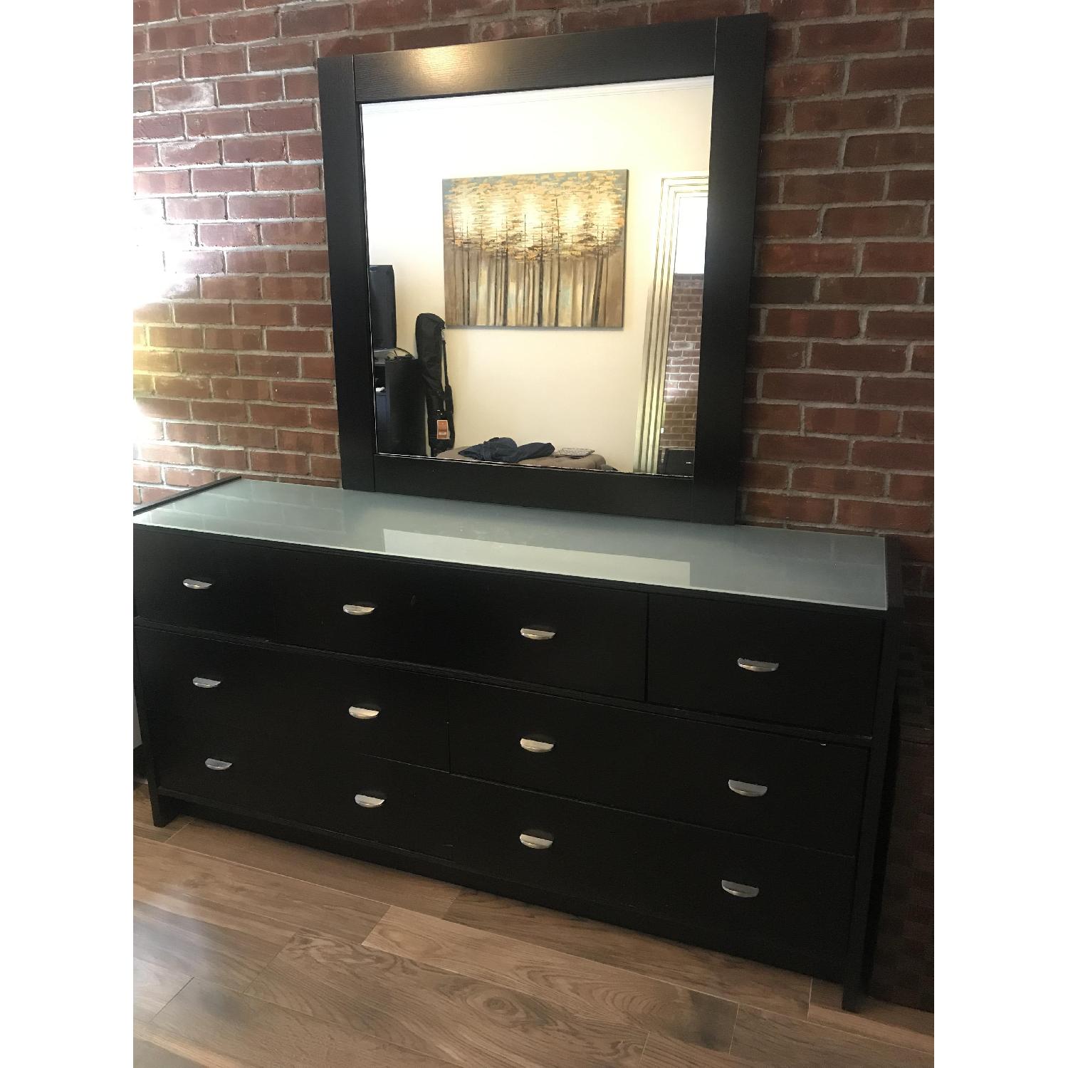Bob's 7 Drawer Black Dresser w/ Mirror - image-3