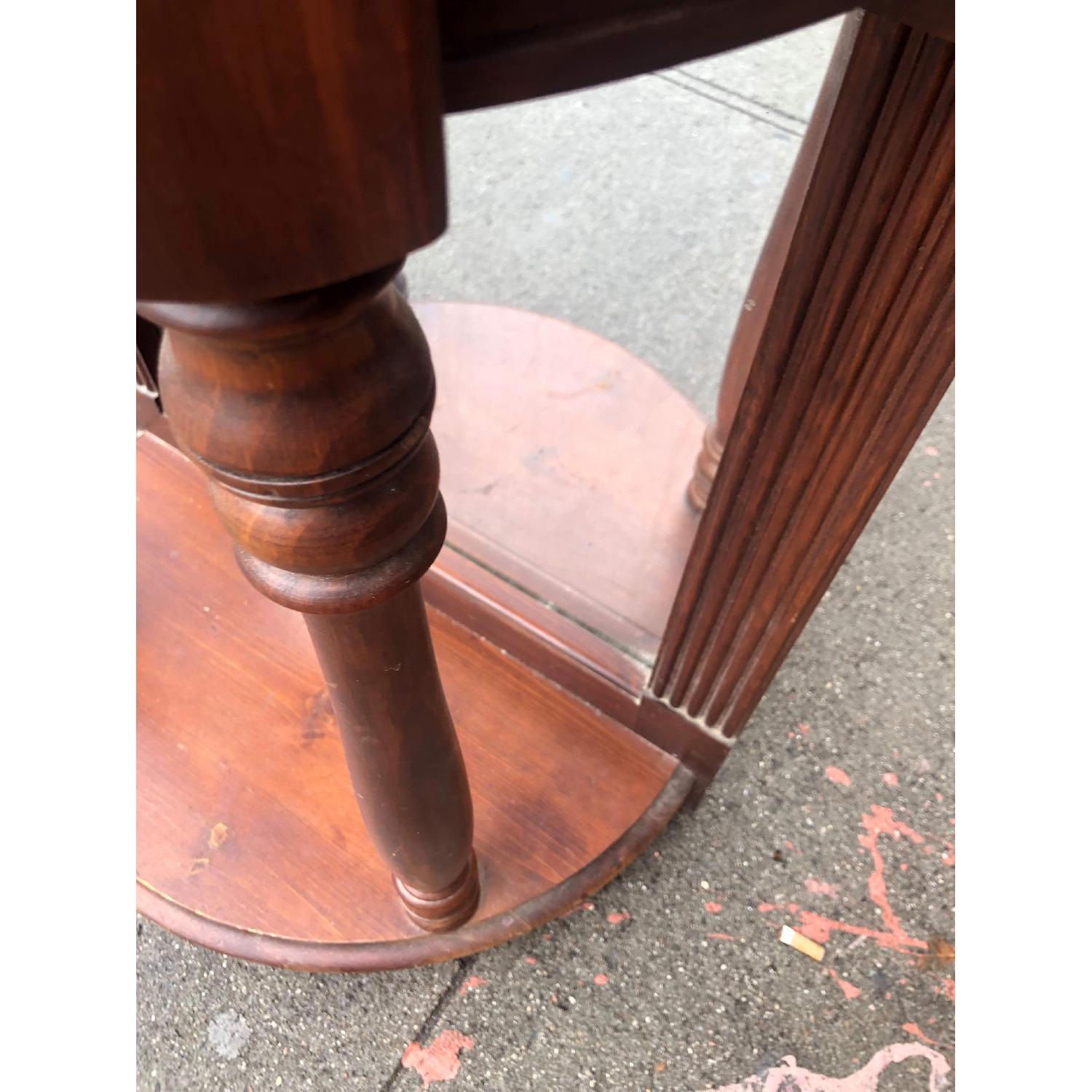 Pulaski Hall Tree w/ Mirror, Marble Table & Brass Hooks - image-6