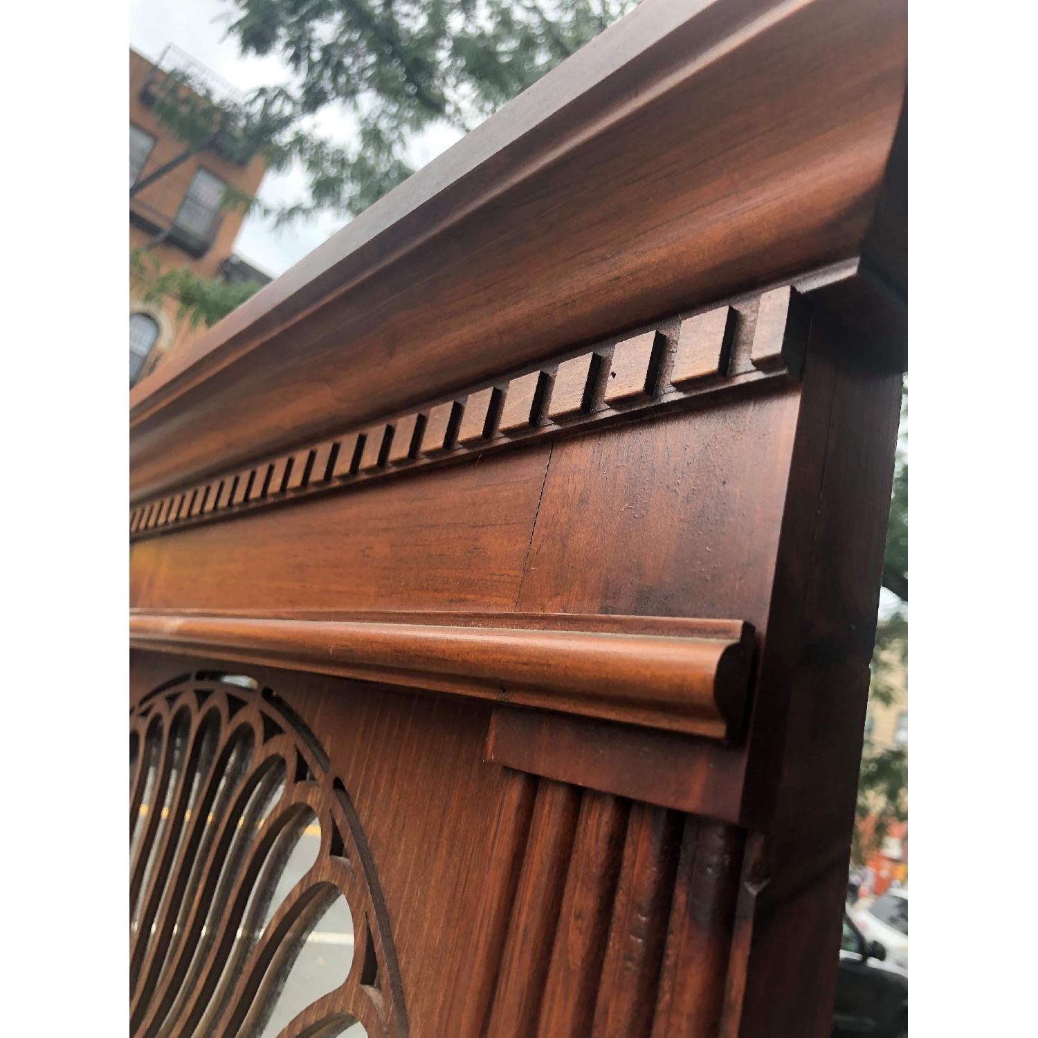 Pulaski Hall Tree w/ Mirror, Marble Table & Brass Hooks - image-8