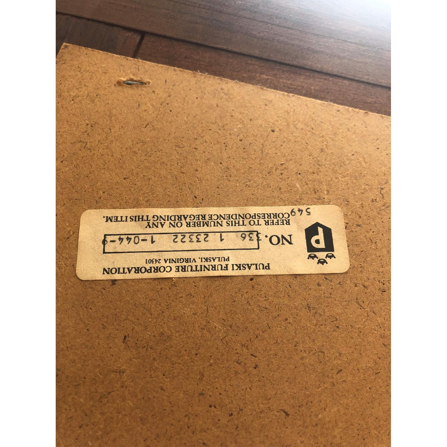 Pulaski Hall Tree w/ Mirror, Marble Table & Brass Hooks - image-3