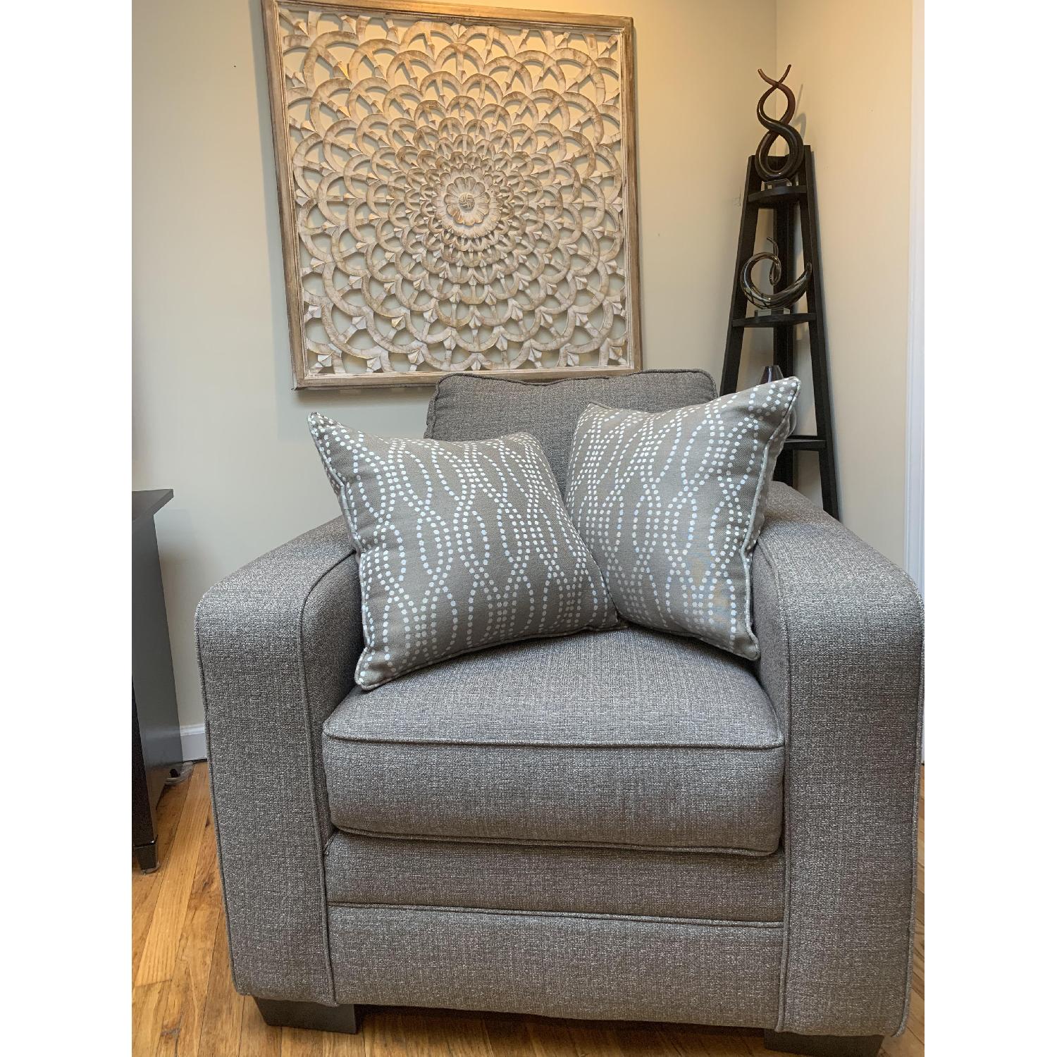 Bob's Grayson Queen Sleeper Sofa + Chair AptDeco