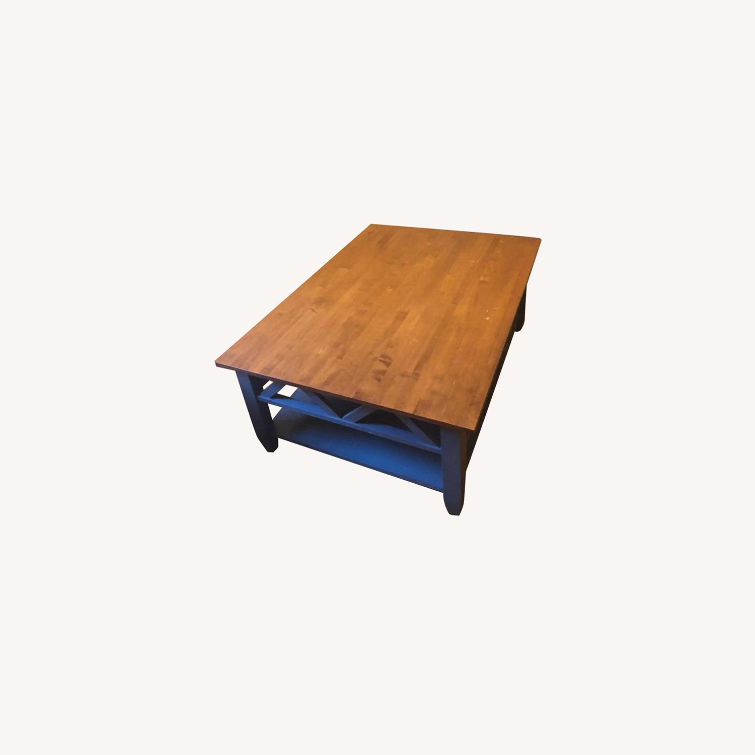 Ethan Allen Wood Coffee Table AptDeco