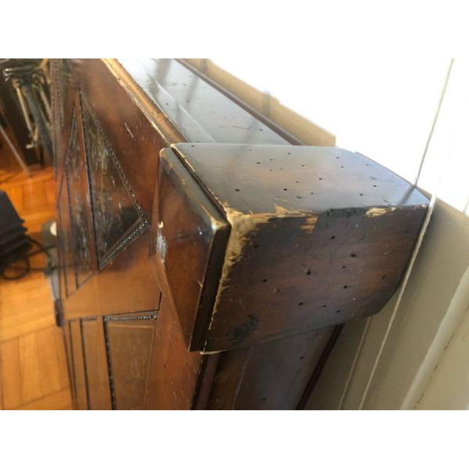 Metal Inlay Coffee Table in Cherry Wood - image-1