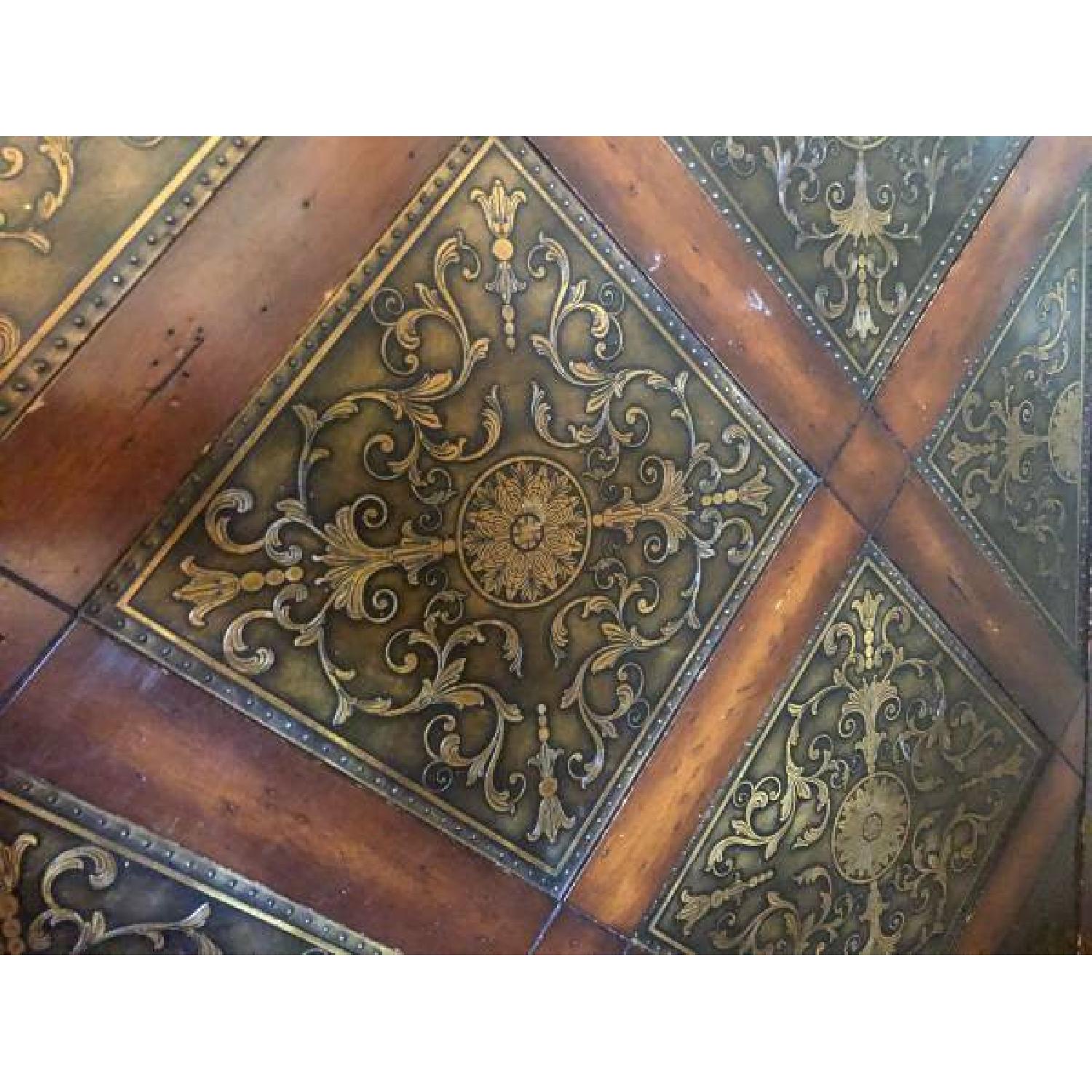 Metal Inlay Coffee Table in Cherry Wood - image-4