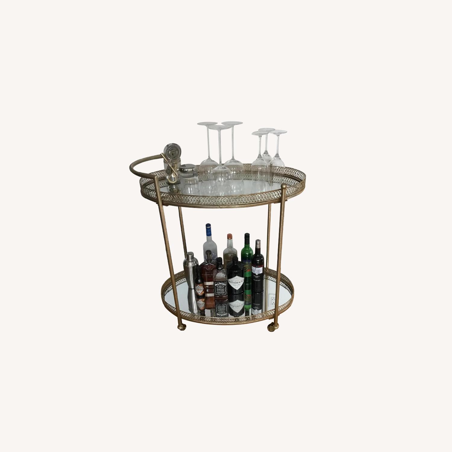 Urban Outfitters Rebecca Mirror Bar Cart AptDeco