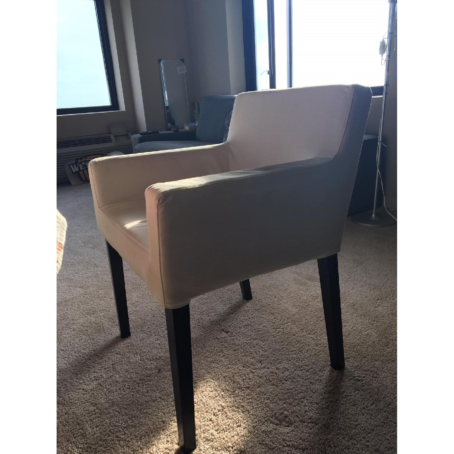 Ikea Nils Grey & White Armchairs AptDeco