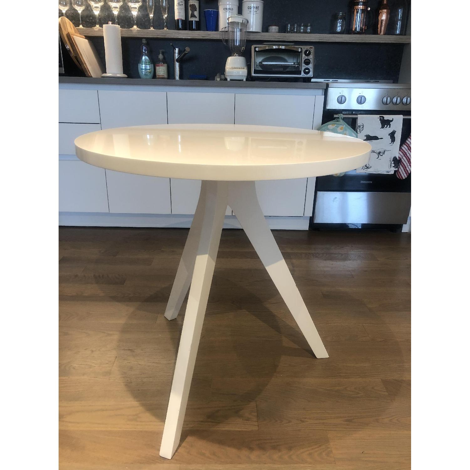 West Elm Tripod Dining Table in White Lacquer - image-3