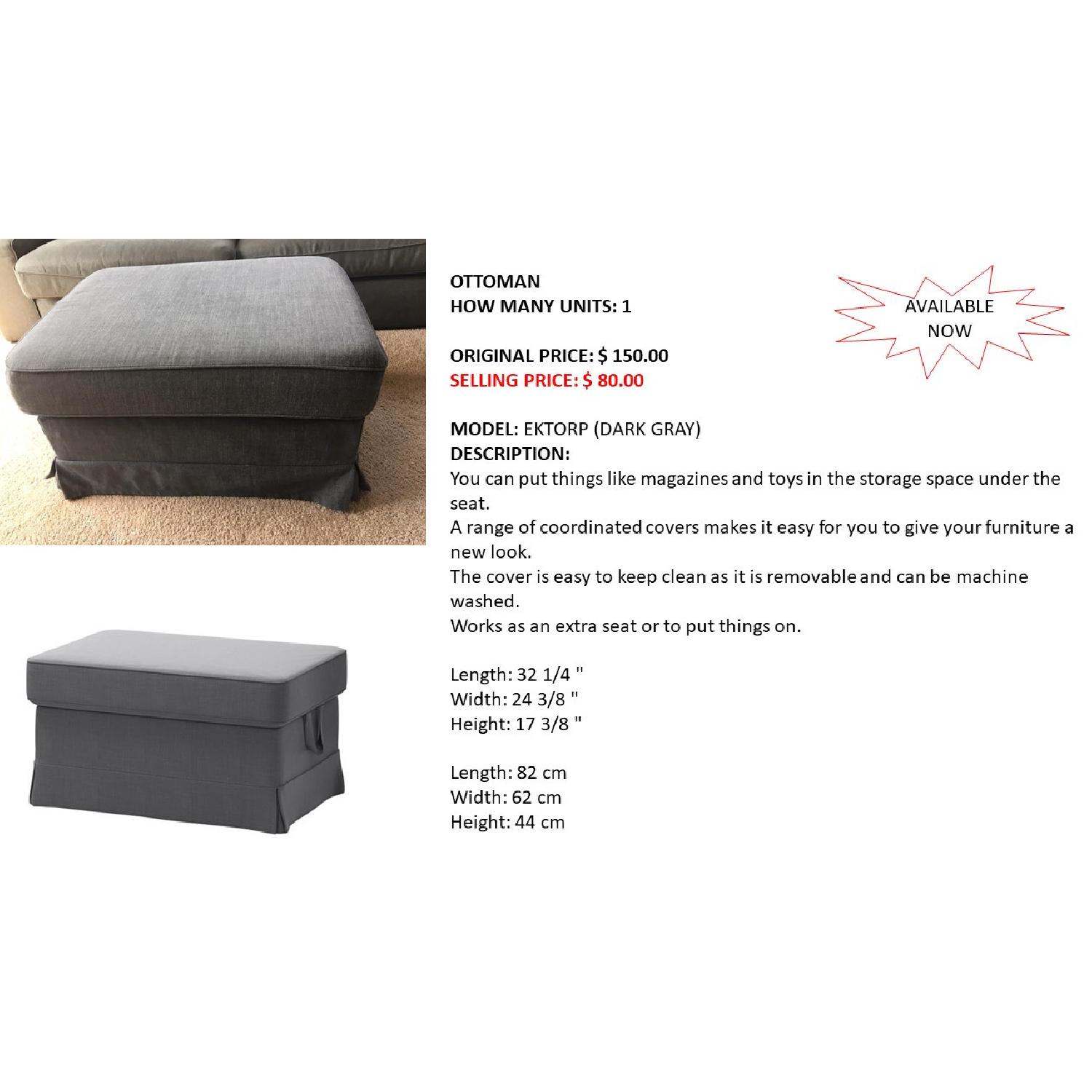 Ikea Ektorp Ottoman AptDeco