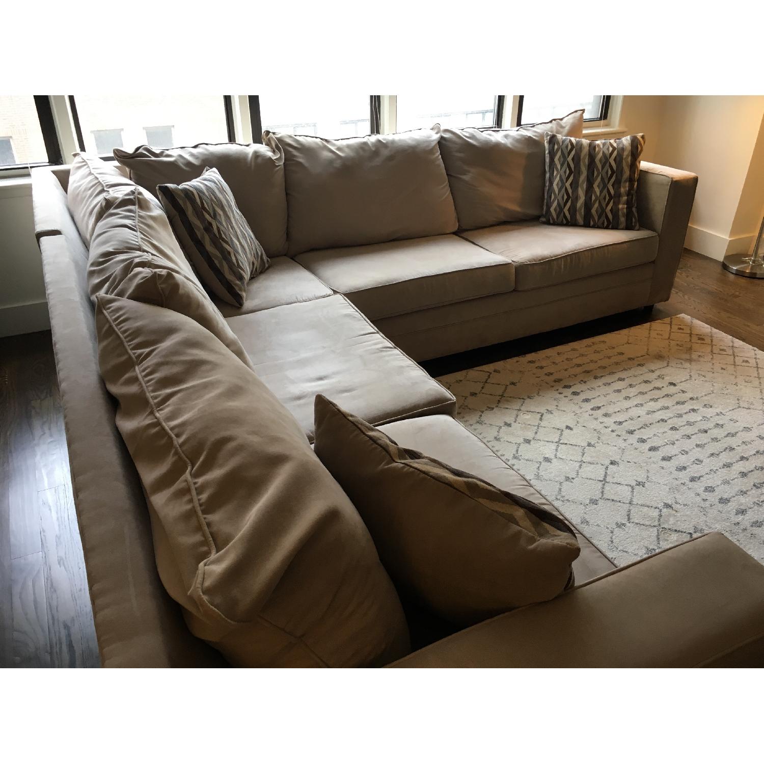 Bob's Beige 3Piece Sectional Sofa AptDeco