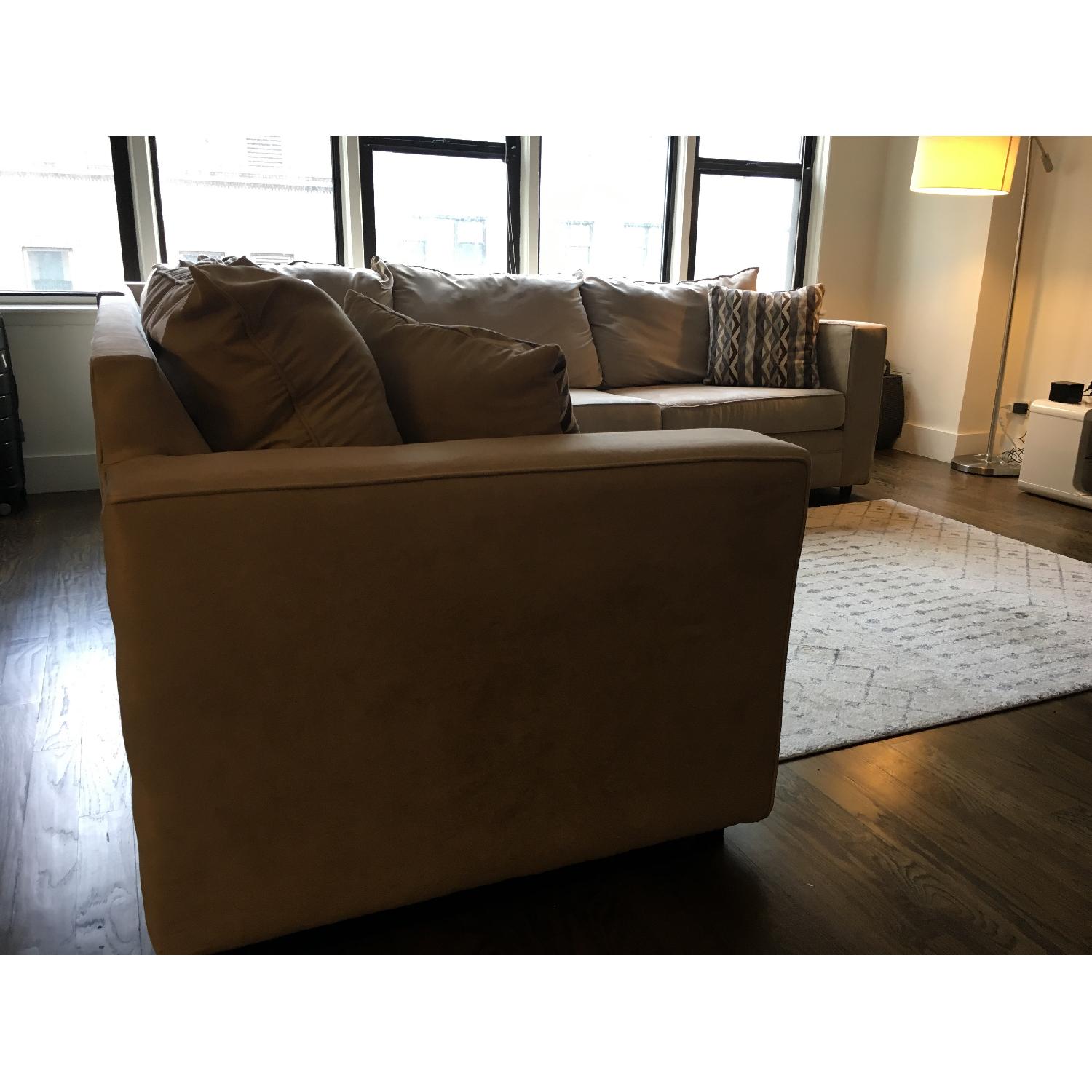 Bob's Beige 3Piece Sectional Sofa AptDeco