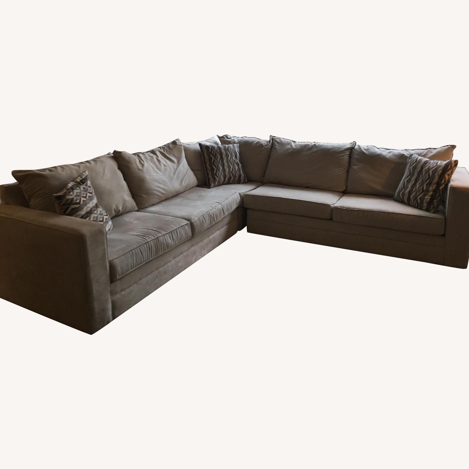 Bob's Beige 3Piece Sectional Sofa AptDeco