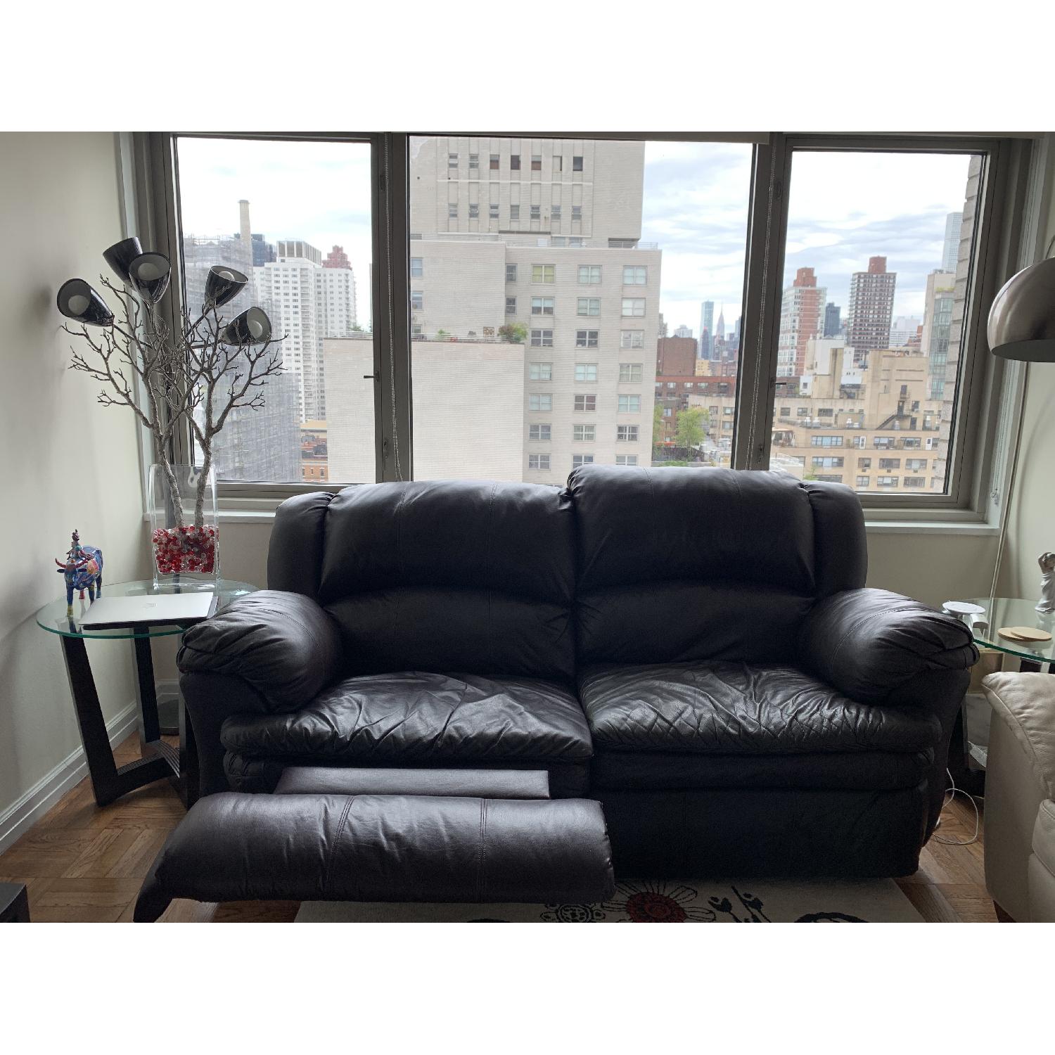 Fabrique Par Brown Leather Recliner Sofa - image-2