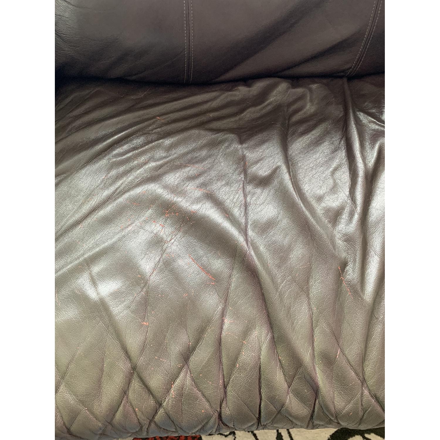 Fabrique Par Brown Leather Recliner Sofa - image-4