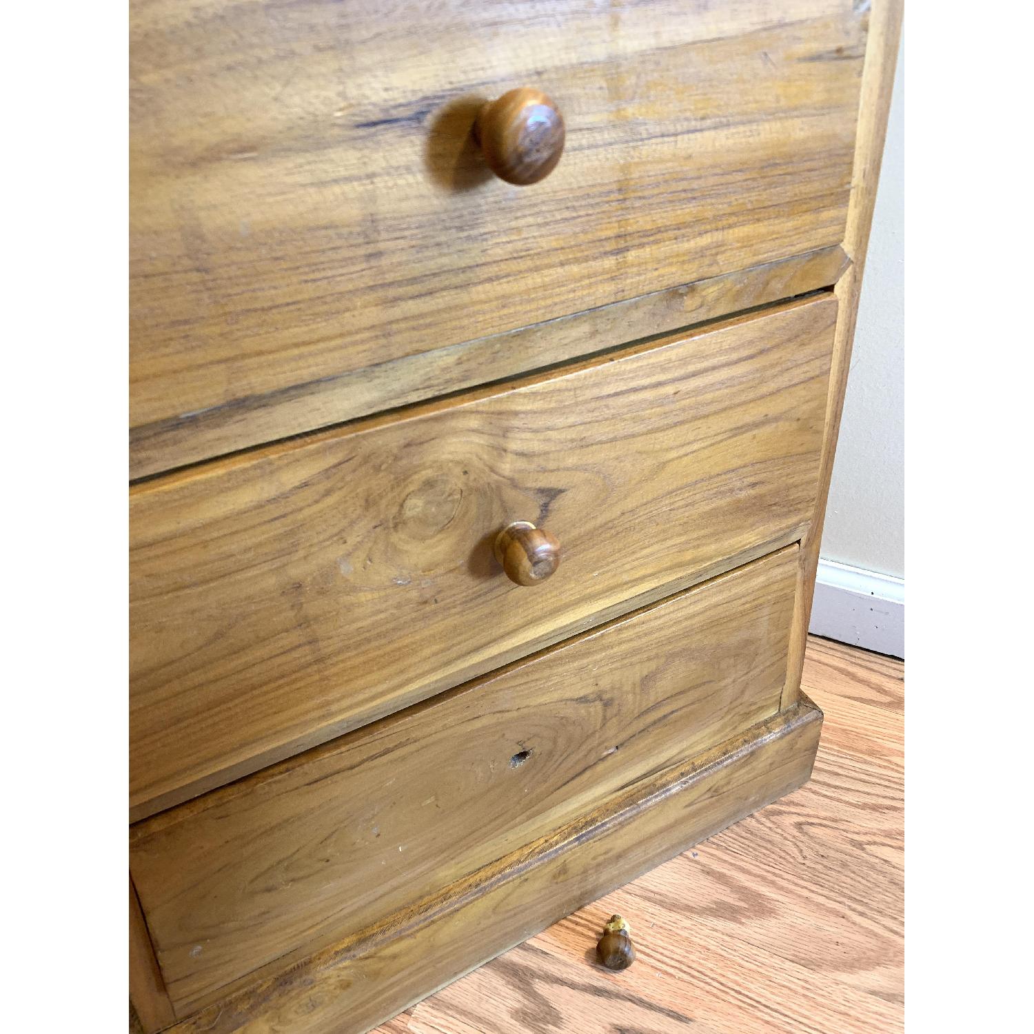 Tall Triangular Wooden Chest of 7 Drawers - image-3