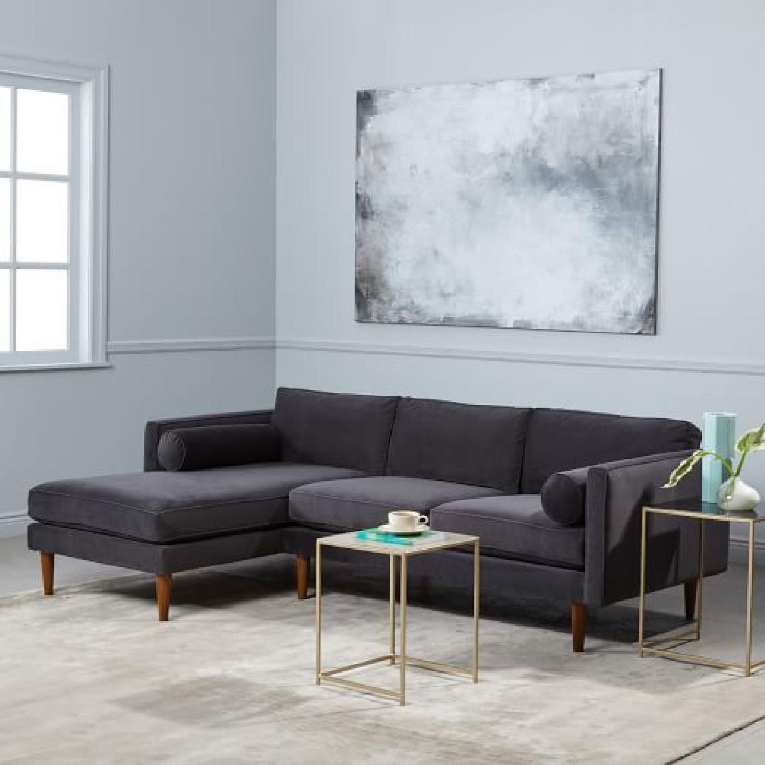 West Elm Monroe Mid-Century 2-Piece Sectional Sofa - image-3