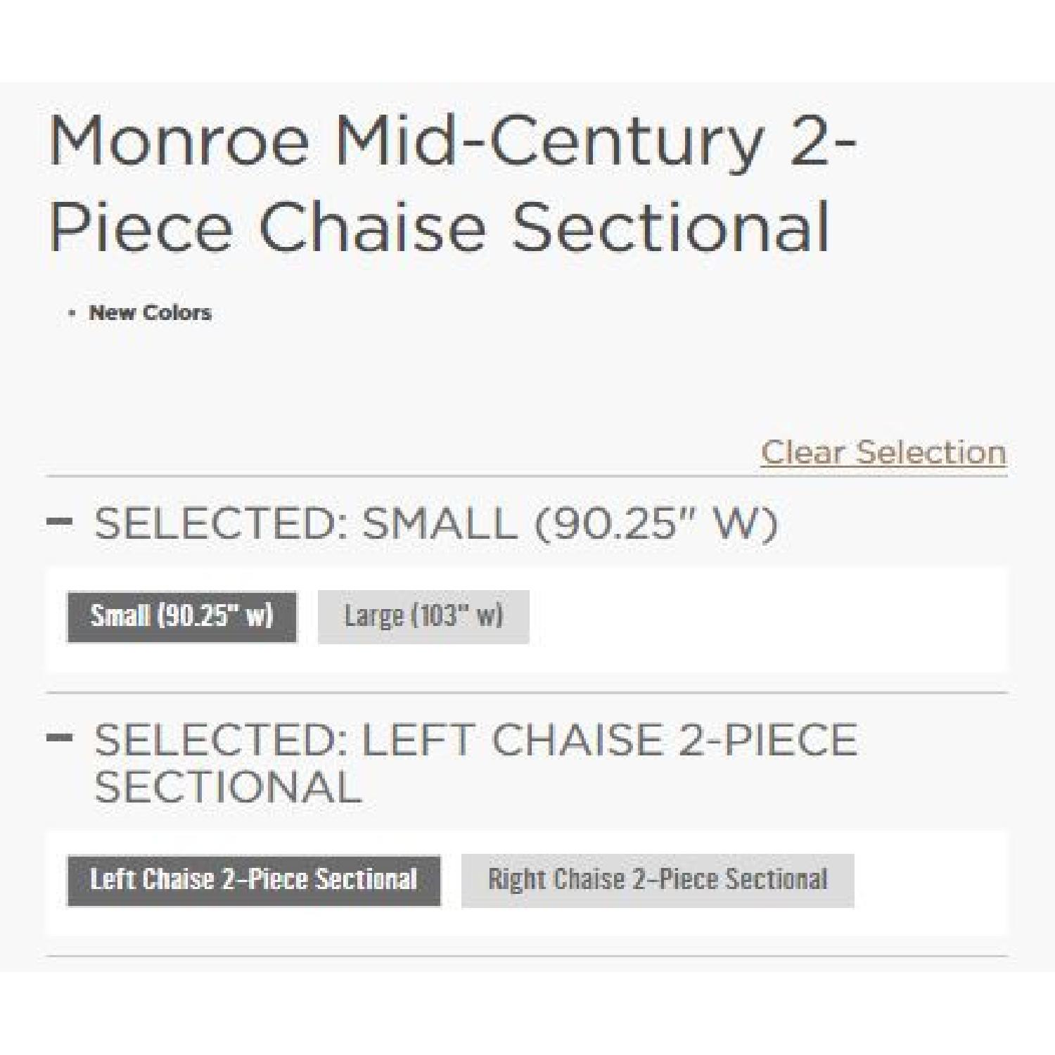 West Elm Monroe Mid-Century 2-Piece Sectional Sofa - image-4