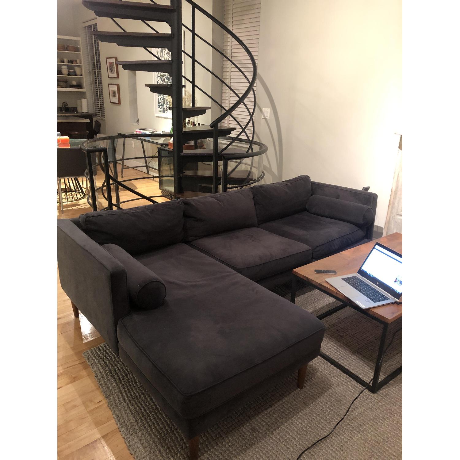 West Elm Monroe Mid-Century 2-Piece Sectional Sofa - image-6