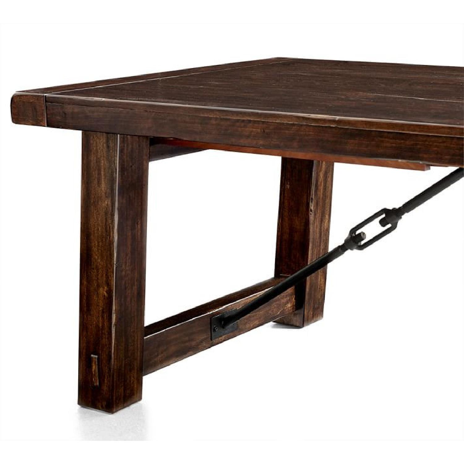 Pottery Barn Mahogany Benchwright Dining Table w/ 2 Benches - image-3