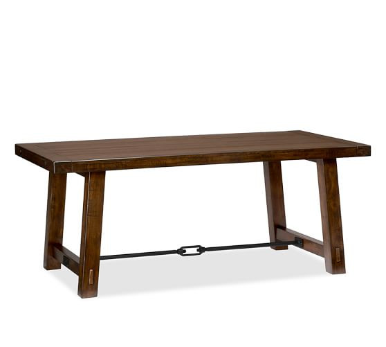 Pottery Barn Mahogany Benchwright Dining Table w/ 2 Benches