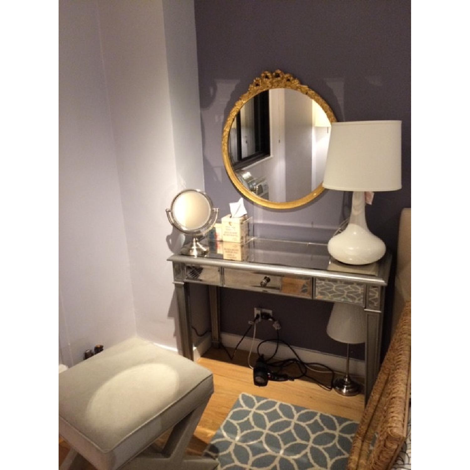 Pier 1 Hayworth Mirrored Vanity Desk/Table - image-2