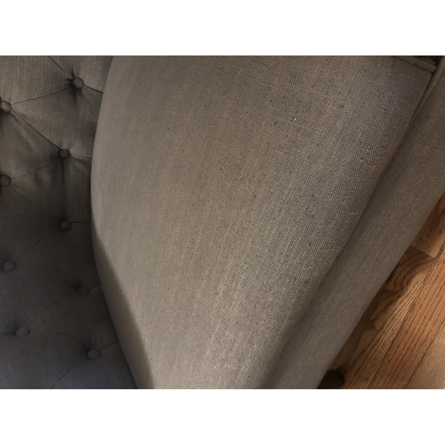 Grey Tufted Arm Chair - image-5