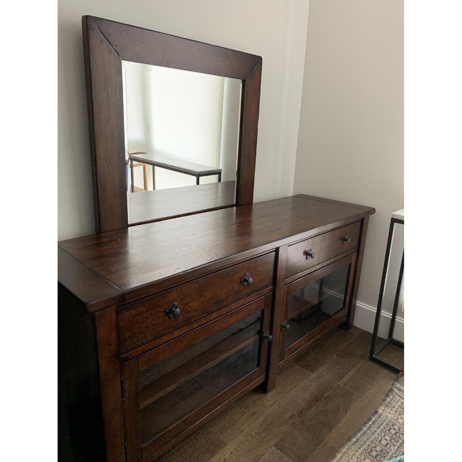 Pottery Barn Benchwright Floor Mirror AptDeco