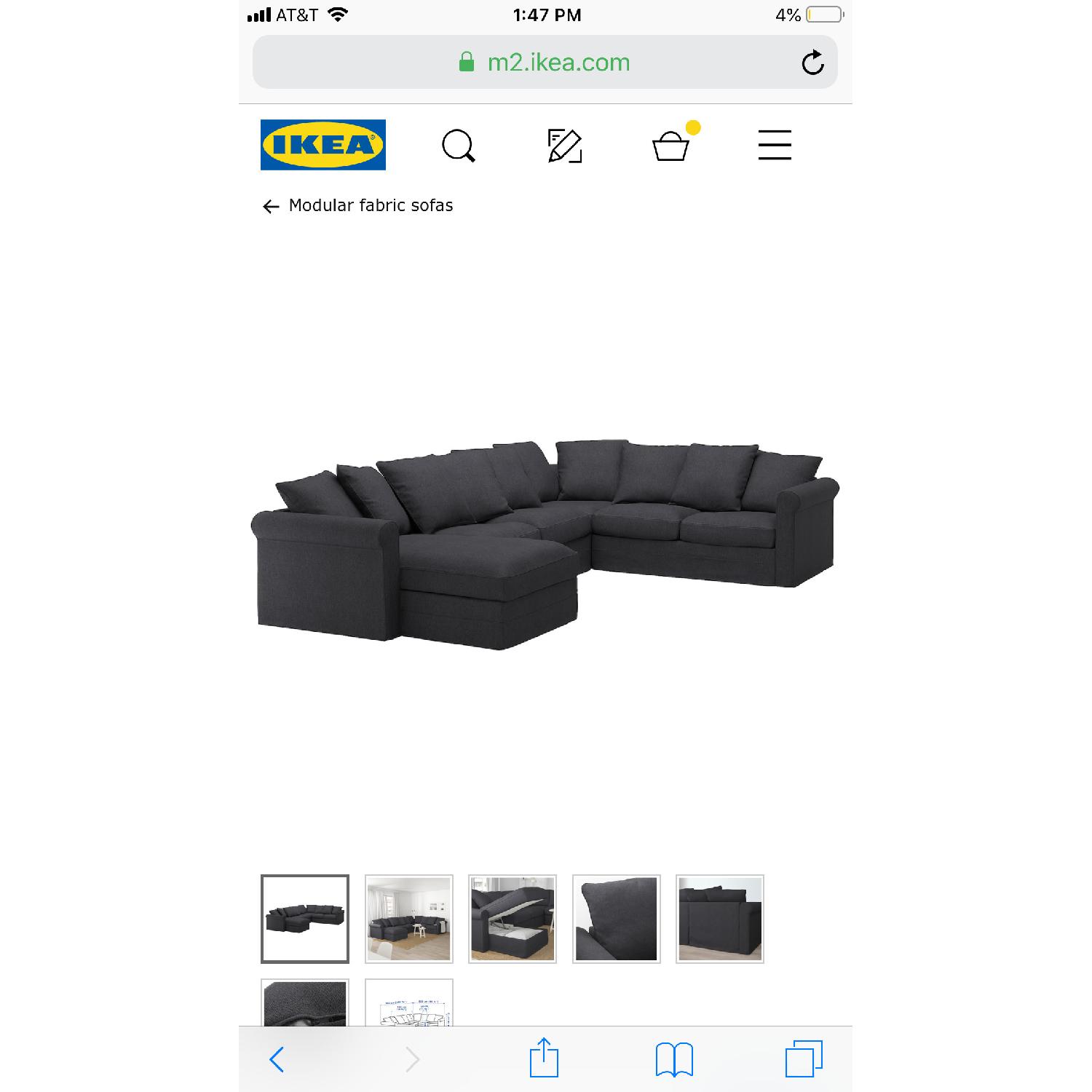 Ikea Gronlid 5Seat Corner Sectional Sofa w/ Chaise AptDeco