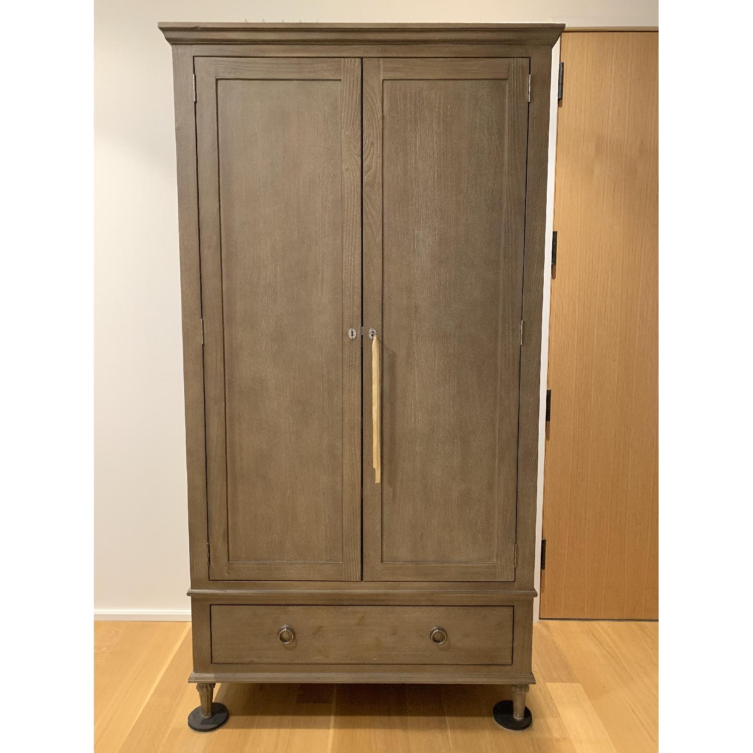 Restoration Hardware Maison Armoire in Antiqued Grey - image-1