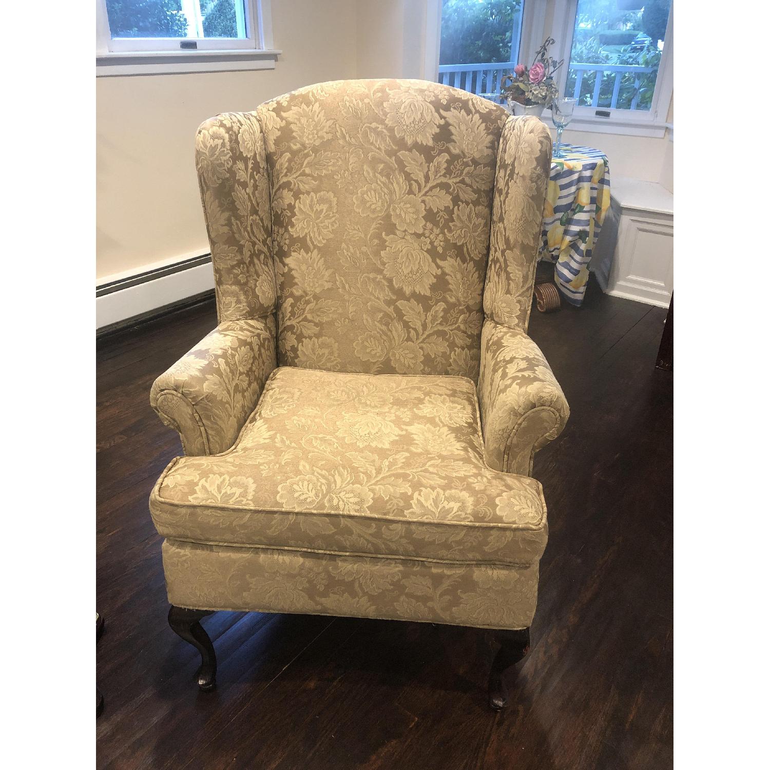 Antique Upholstered Sofa + Matching Chair - image-4