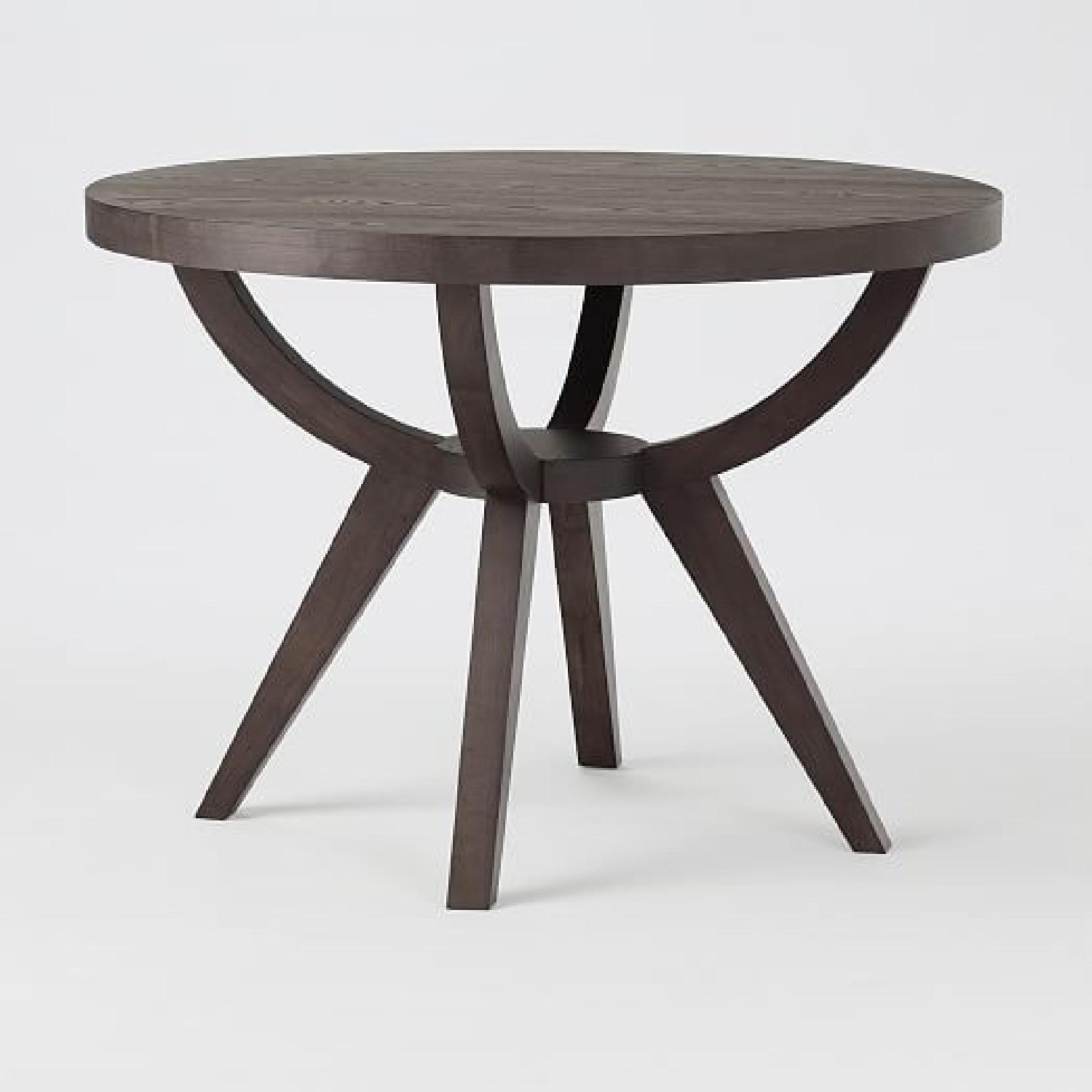 West Elm Arc Base Pedestal Dining Table in Smoke Color - image-4