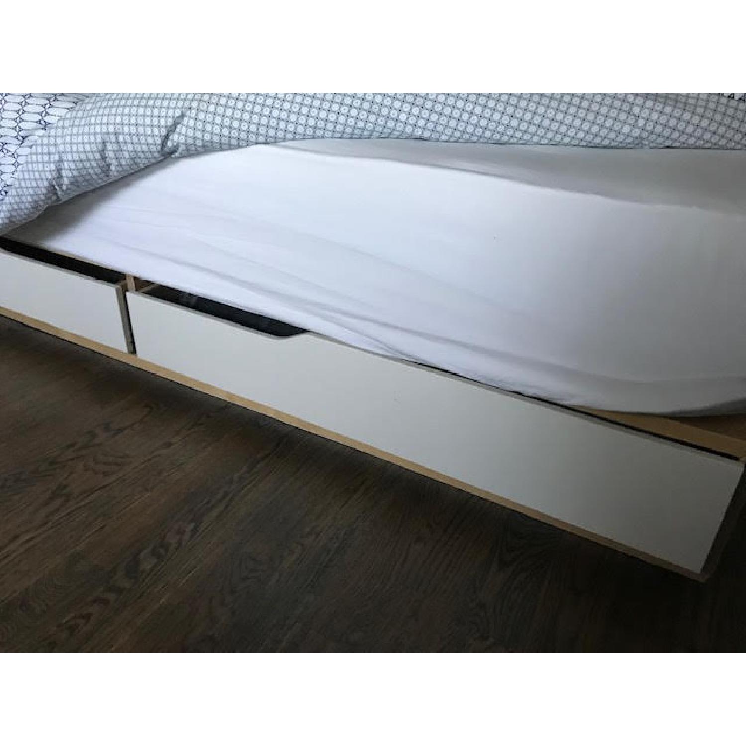 Ikea Mandal Bed Frame w/ Storage in Birch/White - image-1