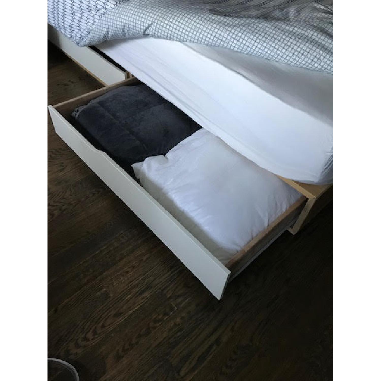 ベッドフレーム IKEA Mandal single bed frame MANDAL bed frame with storage, birch/white, 90x200 cm - IKEA
