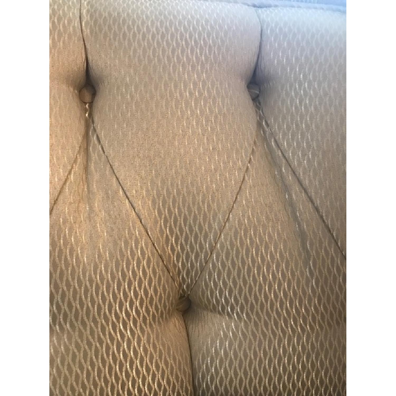 Tufted Armchair w/ Fringed Skirt - image-4