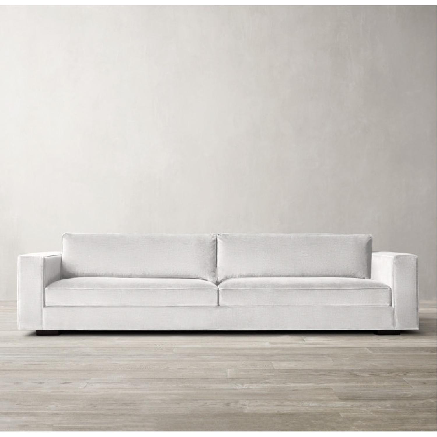 Restoration Hardware Maddox White Modern Sofa AptDeco