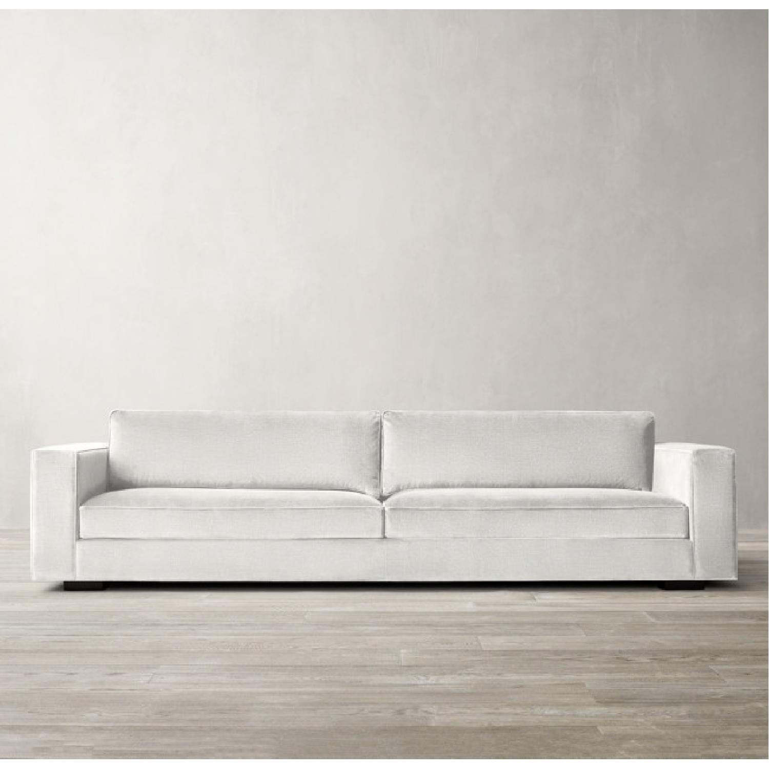 Restoration Hardware Maddox White Modern Sofa - image-6