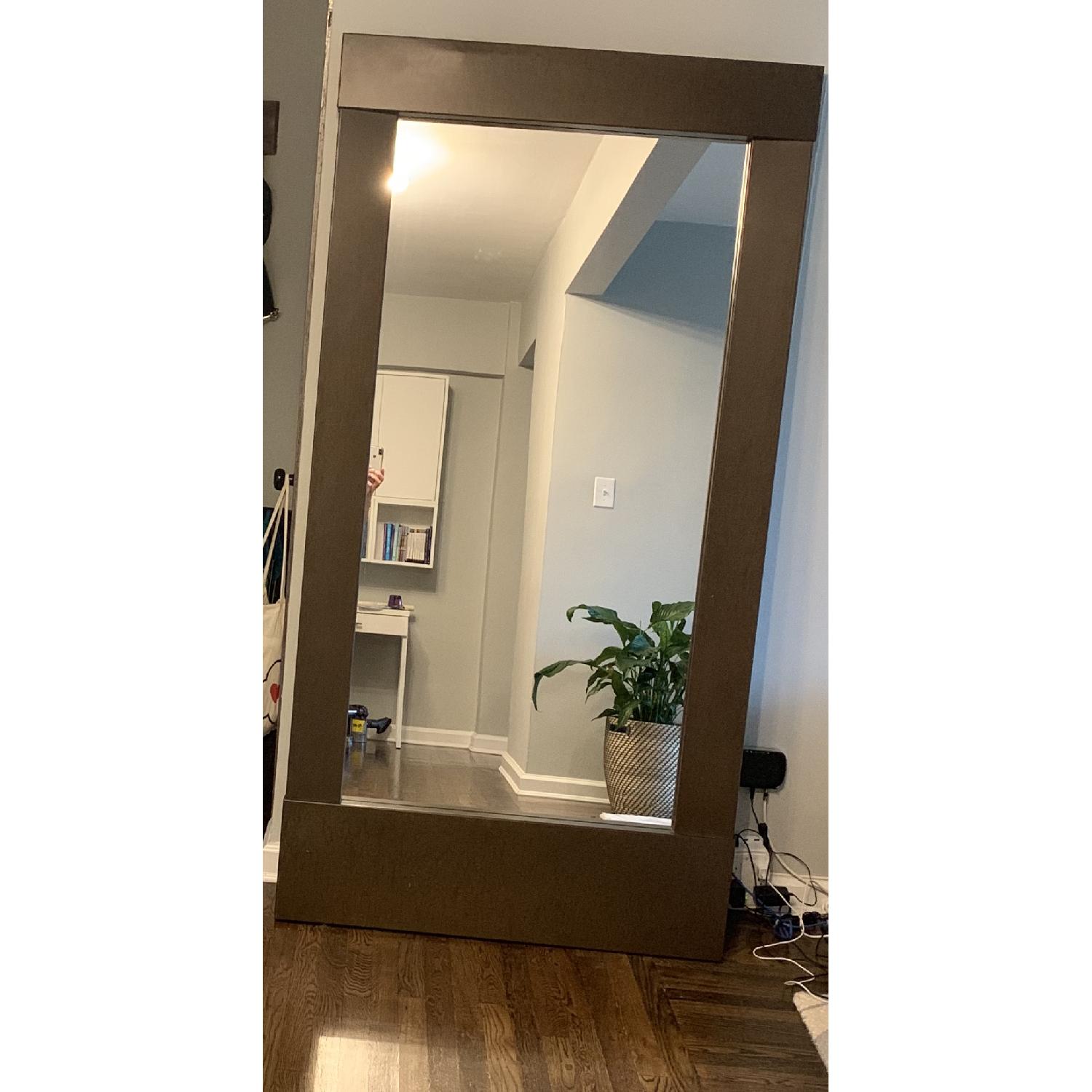 Crate Barrel Colby Bronze Floor Mirror Aptdeco