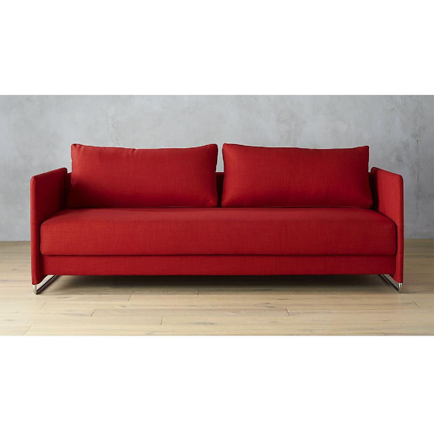 CB2 Tandom Red Sleeper Sofa - image-5