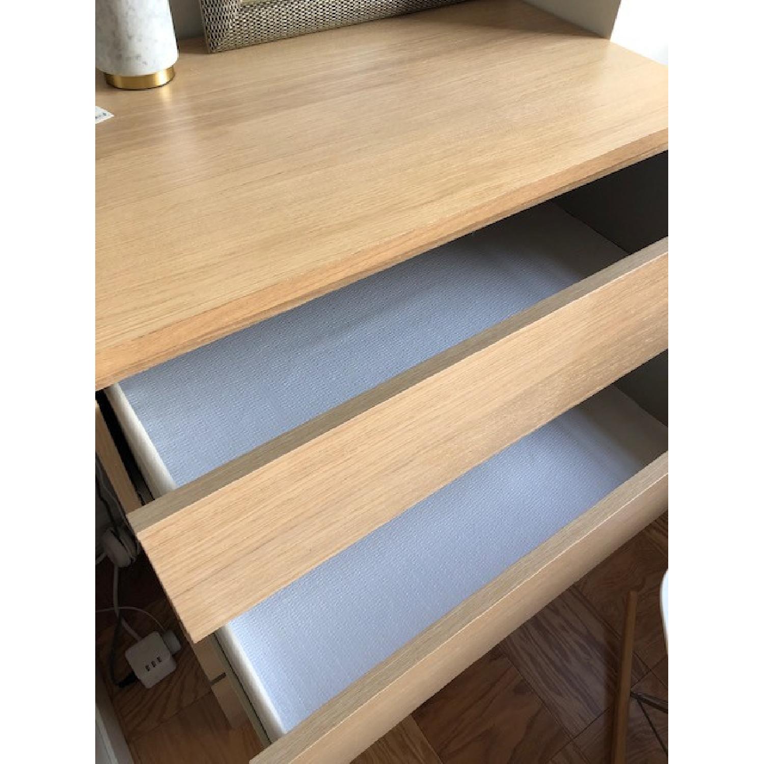 Ikea Malm 4 Drawer Dresser in White Oak AptDeco