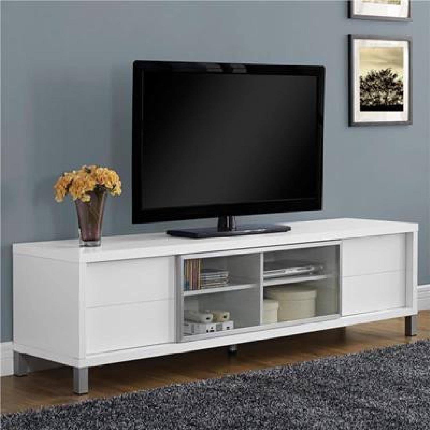 Raymour & Flanigan White TV Console - image-1