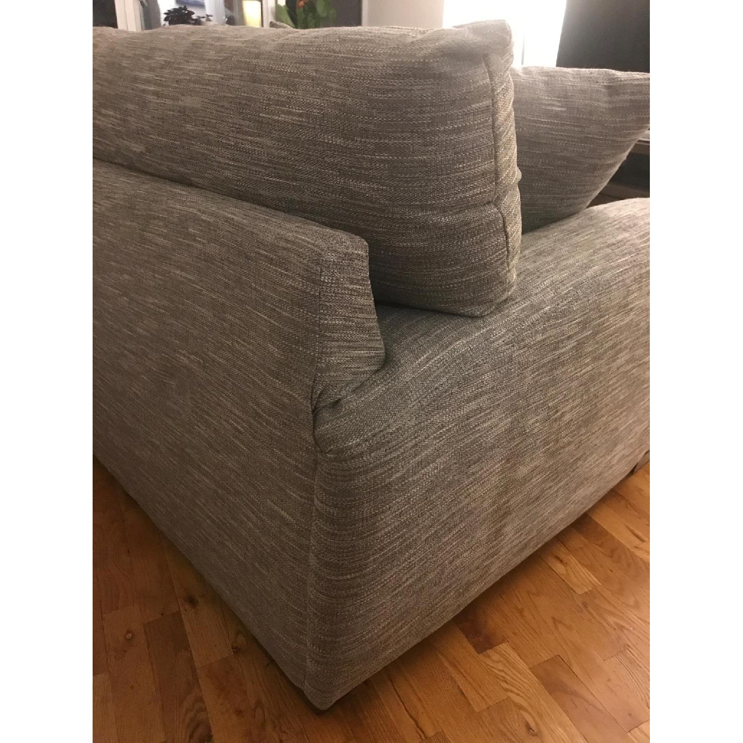 Raymour & Flanigan Leighton Heather Gray Sectional Sofa - image-3