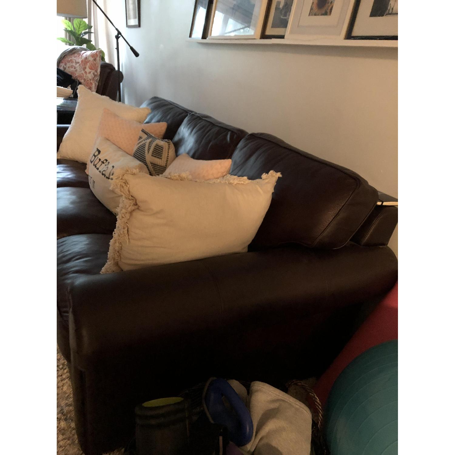 Legacy Leather International Inc. Brown Leather Sofa - image-1