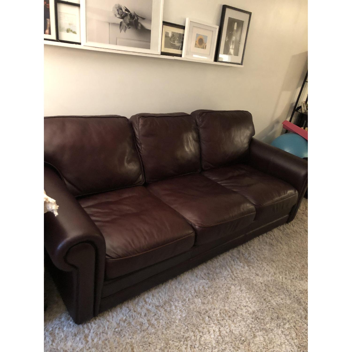 Legacy Leather International Inc. Brown Leather Sofa - image-2