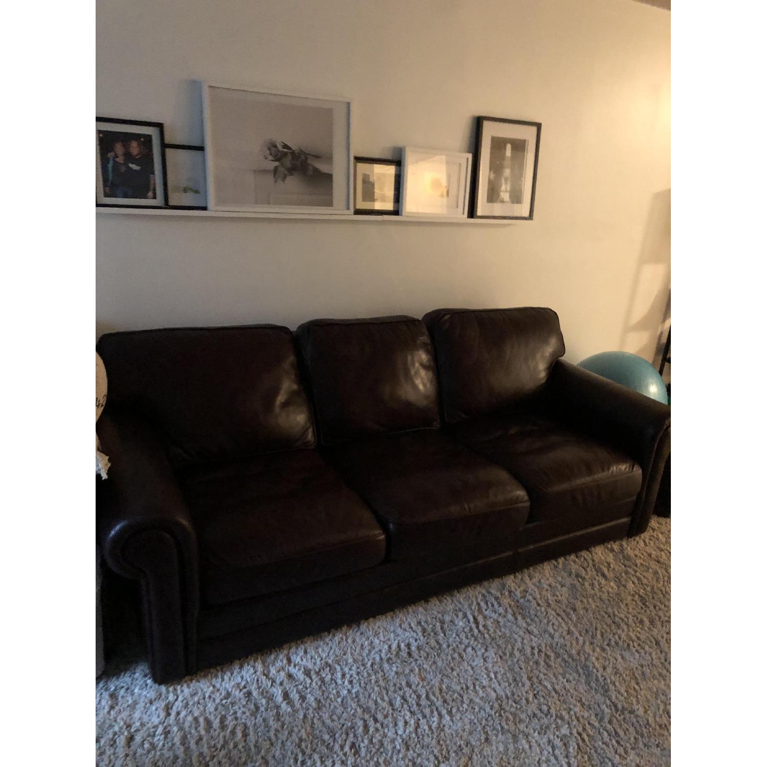 Legacy Leather International Inc. Brown Leather Sofa - image-4