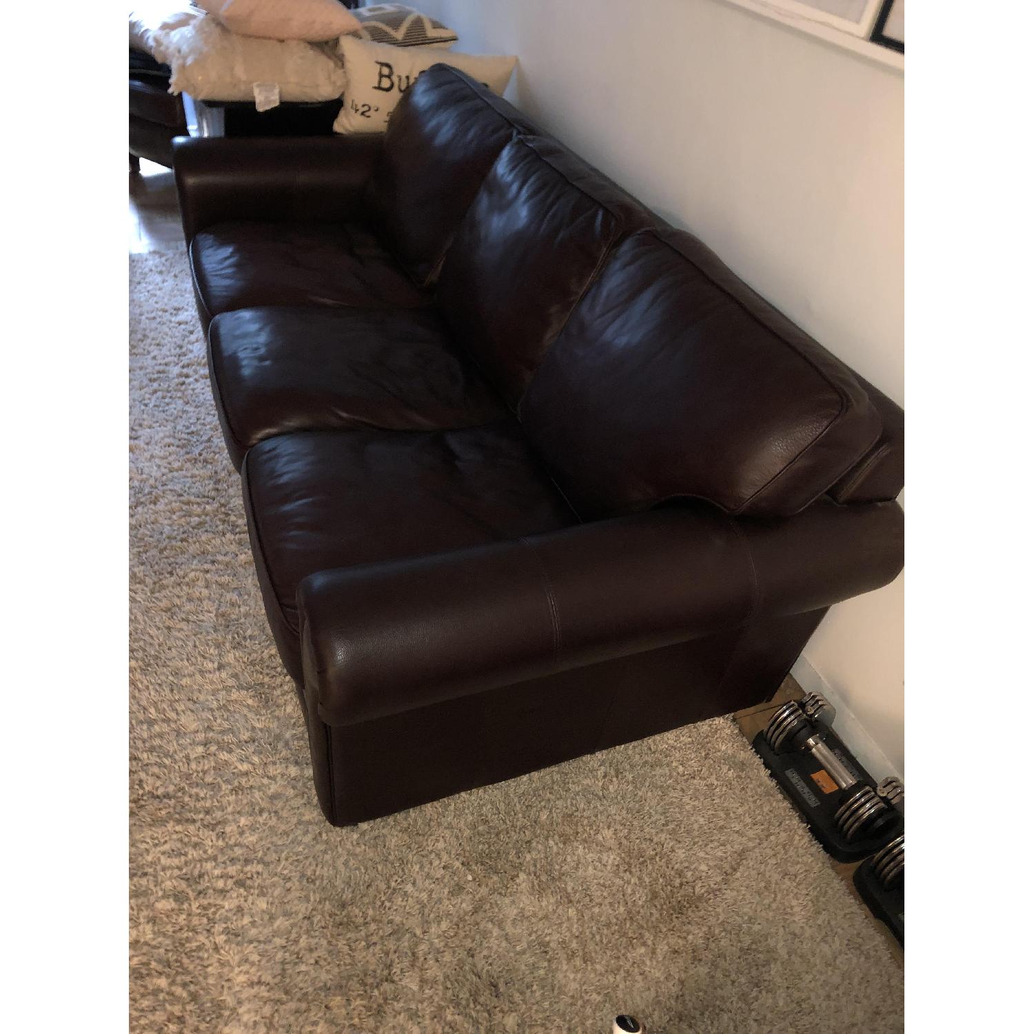 Legacy Leather International Inc. Brown Leather Sofa - image-6