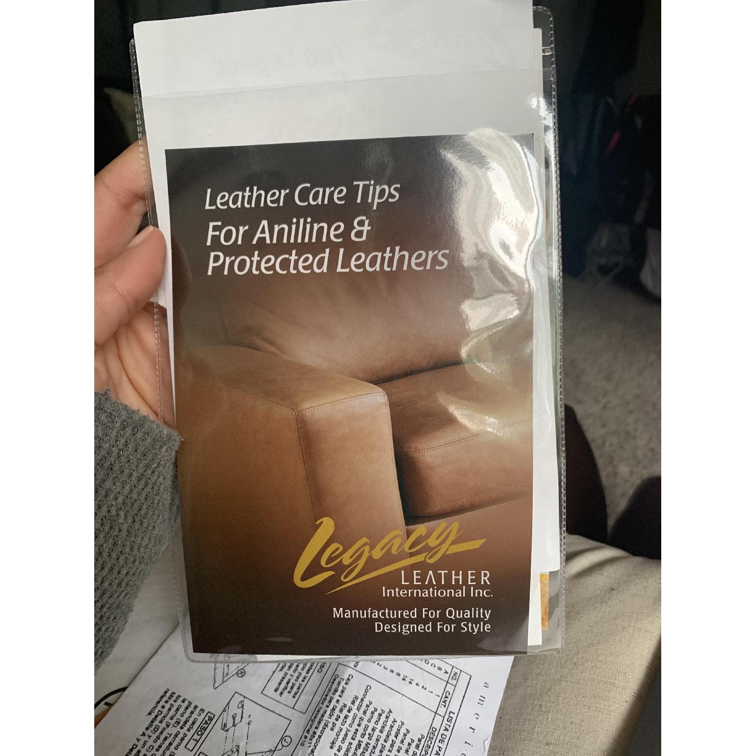 Legacy Leather International Inc. Brown Leather Sofa - image-7