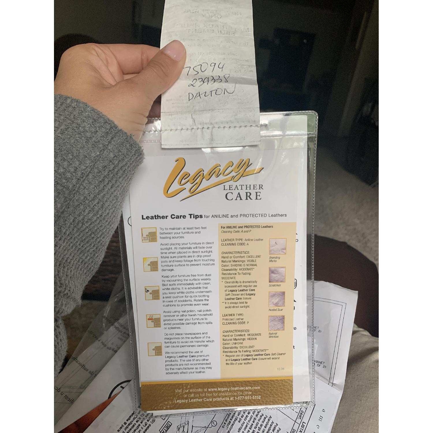 Legacy Leather International Inc. Brown Leather Sofa - image-8