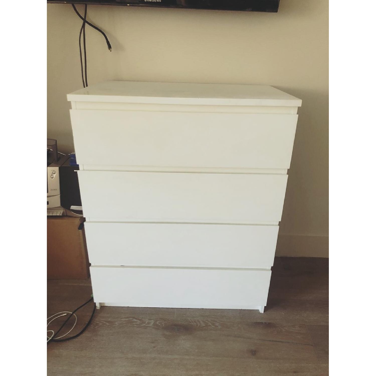 Ikea Malm 4Drawer White Chest AptDeco
