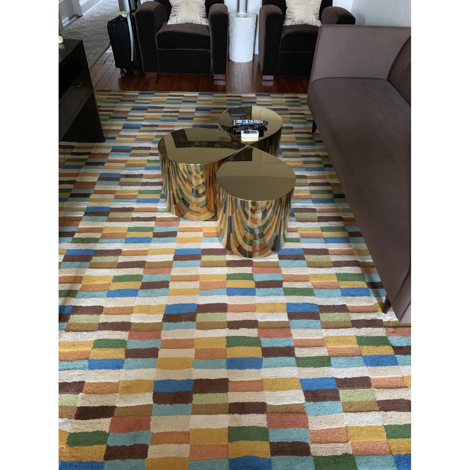 Company C Multi-Color Geometric Pattern Wool Rug - image-2