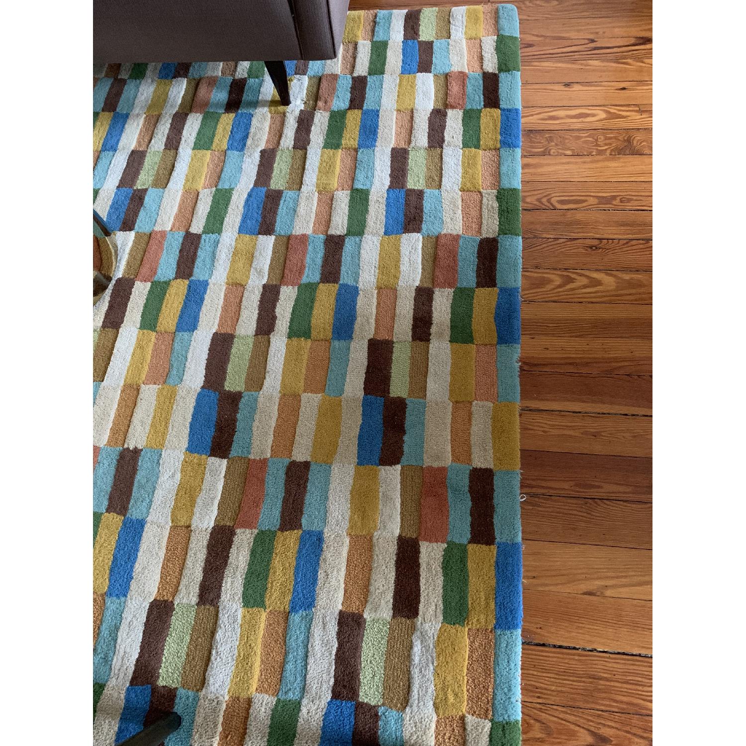 Company C Multi-Color Geometric Pattern Wool Rug - image-3